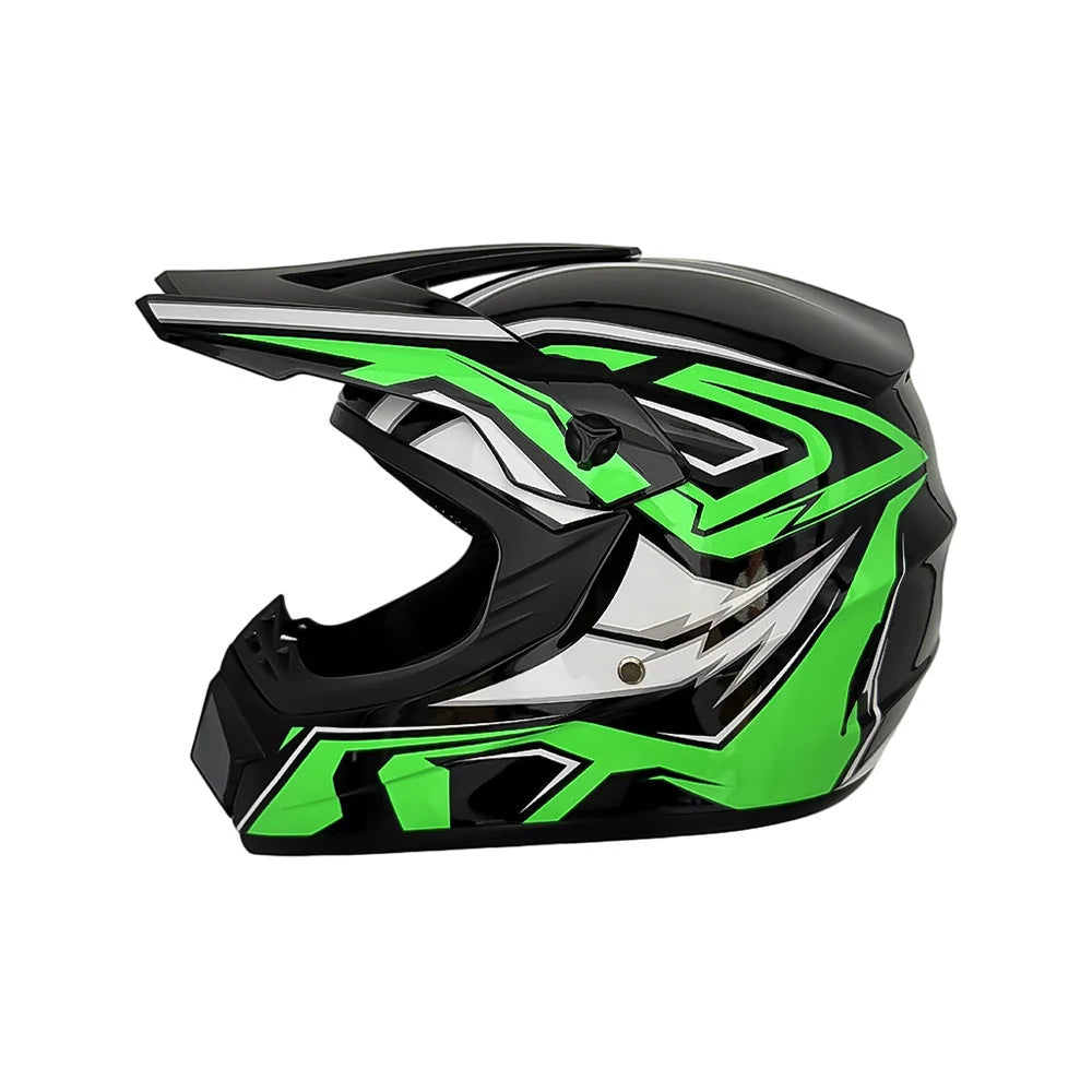 Full-Face Motocross Helmet | Multi-Density EPS & Ventilated | Quick-Release Strap