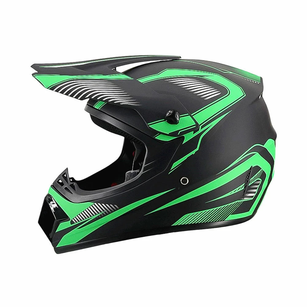 Full-Face Motocross Helmet | Multi-Density EPS & Ventilated | Quick-Release Strap