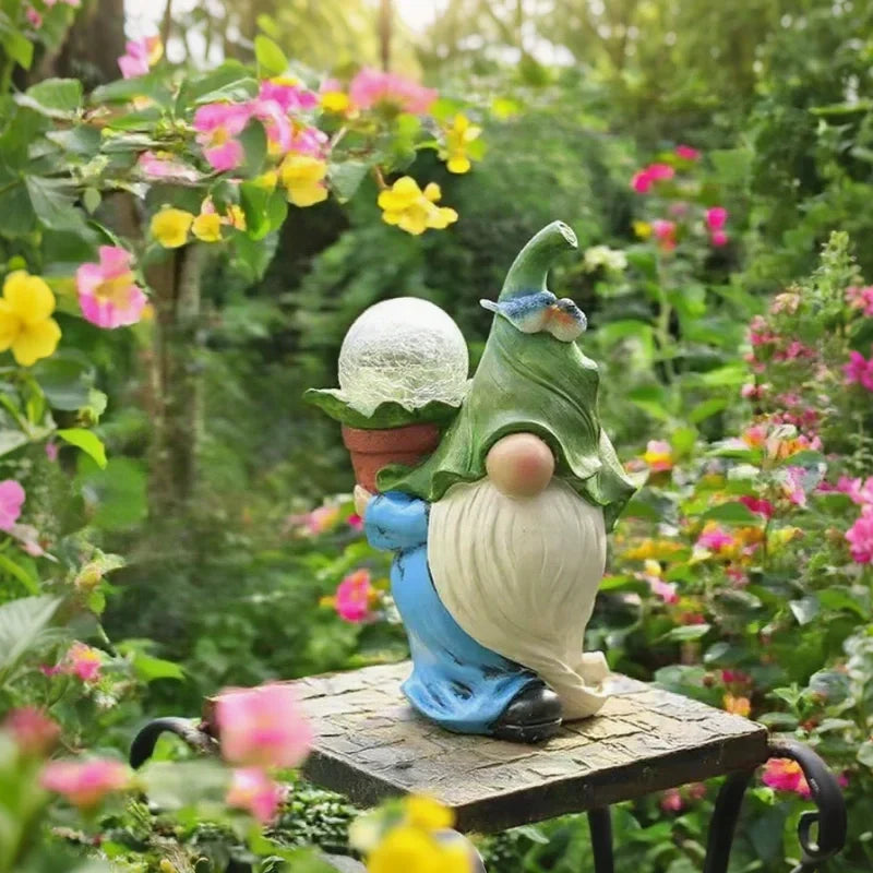 Garden Gnomes | Solar-Powered Warm LED Glow & Weatherproof | Set of 6