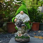 Garden Gnomes | Solar-Powered Warm LED Glow & Weatherproof | Set of 6