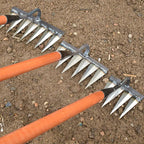 Garden Hoe | Carbon Steel Multi-Tine Head | Wooden Handle