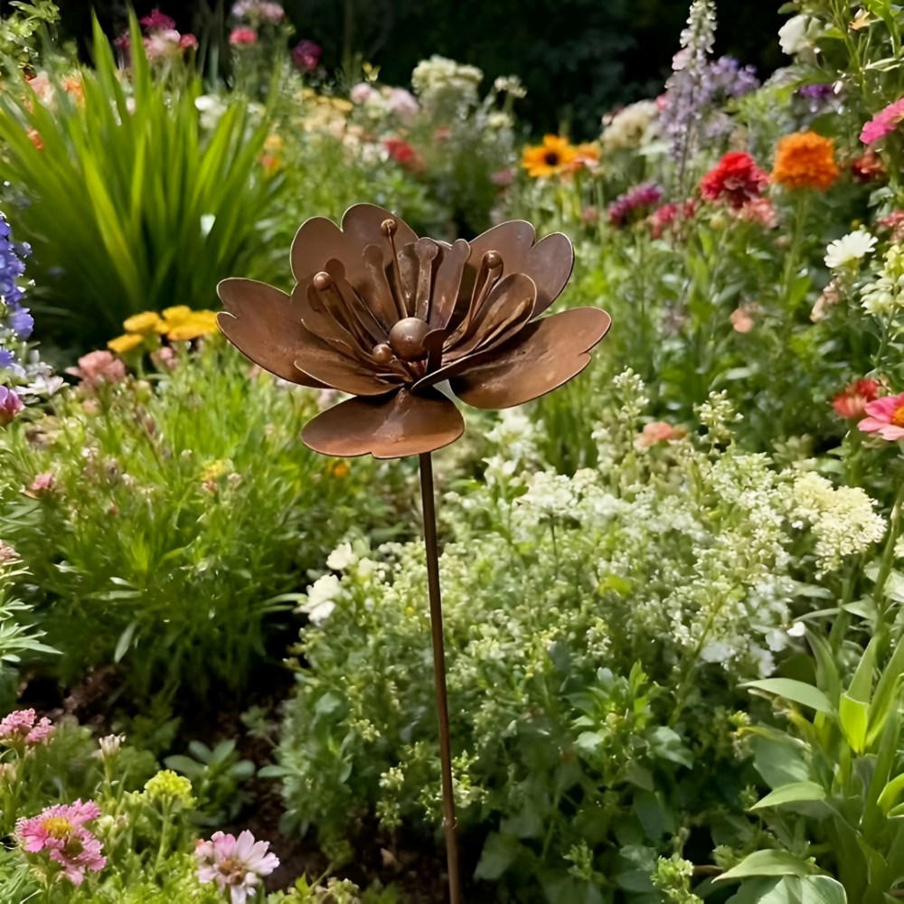 Garden Stake | Flower Top & Tealight Holder | Set of 2