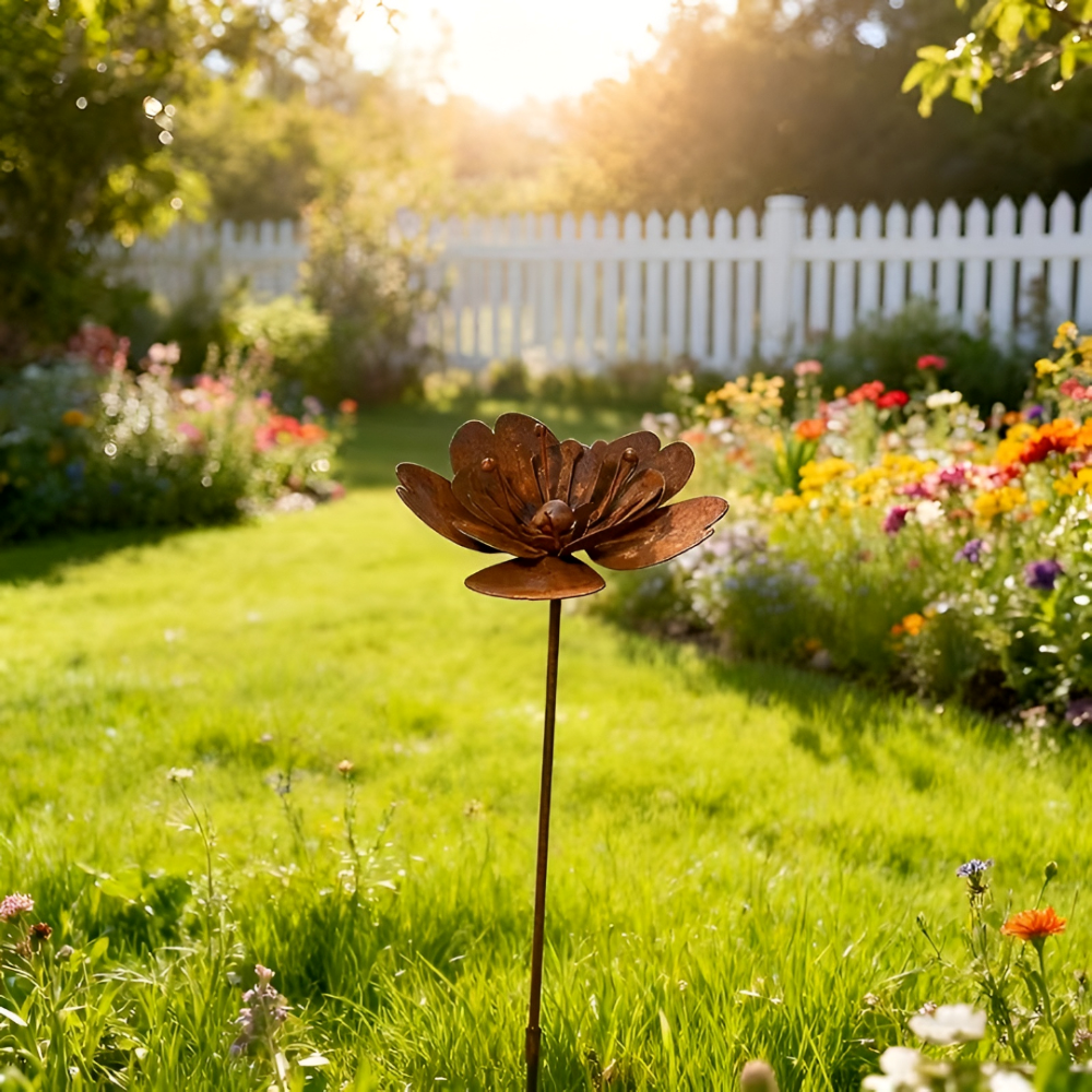 Garden Stake | Flower Top & Tealight Holder | Set of 2