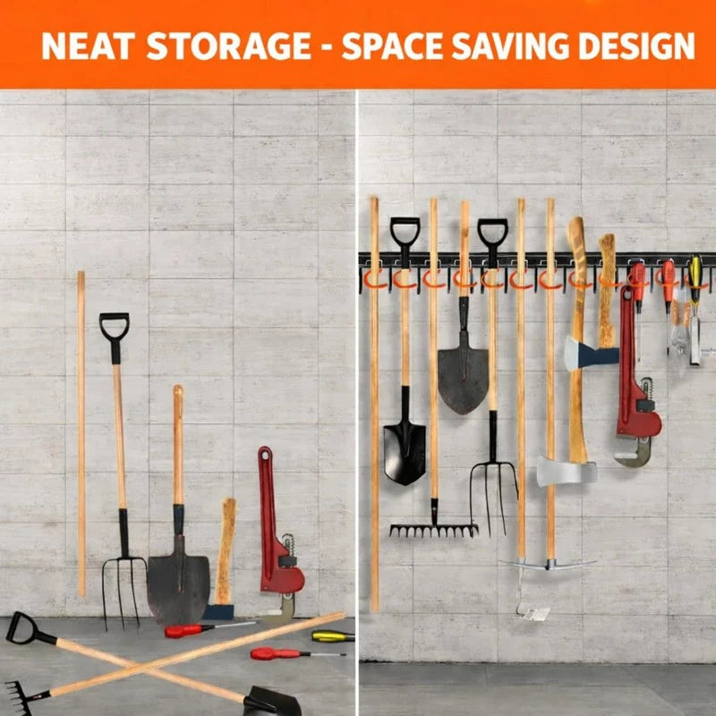 Garden Tool Holder | Wall-Mounted Space-Saving & Sturdy