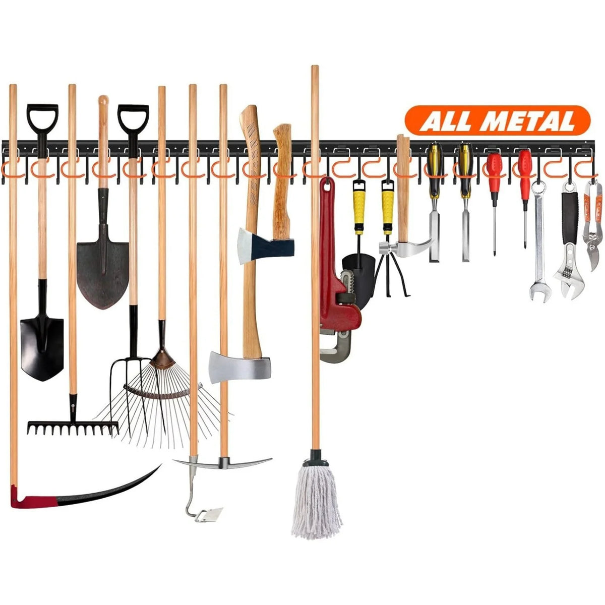 Garden Tool Holder | Wall-Mounted Space-Saving & Sturdy
