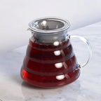 Glass Teapot Set | Loose-Leaf Infuser & Double-Walled Glasses | Set for Two