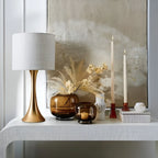 Glass Vase | Hand-Blown Amber Glass & Minimalist Design