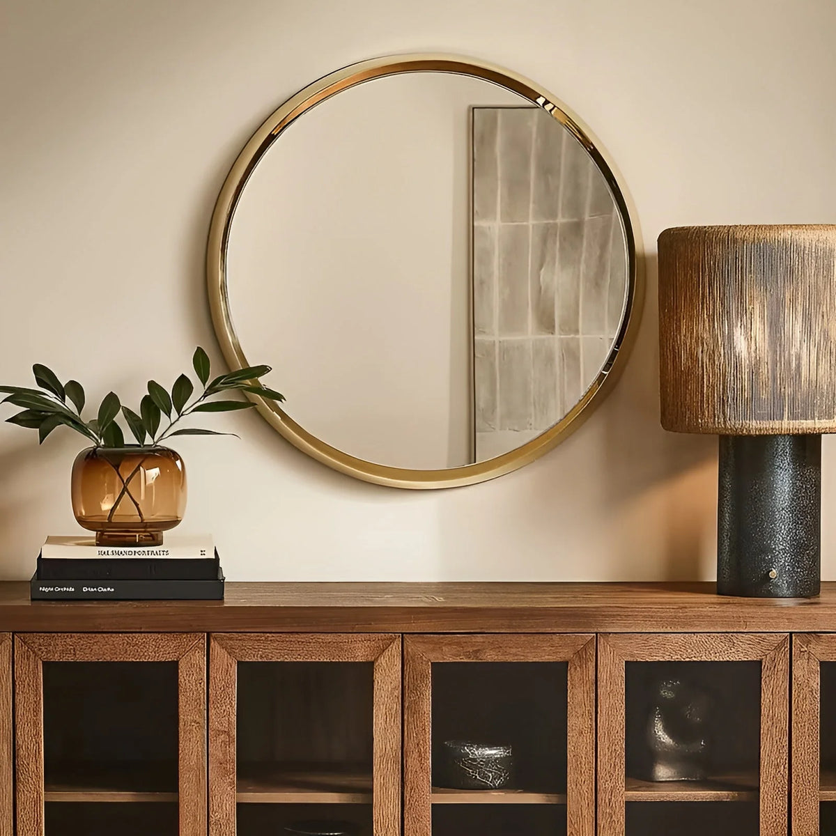 Glass Vase | Hand-Blown Amber Glass & Minimalist Design