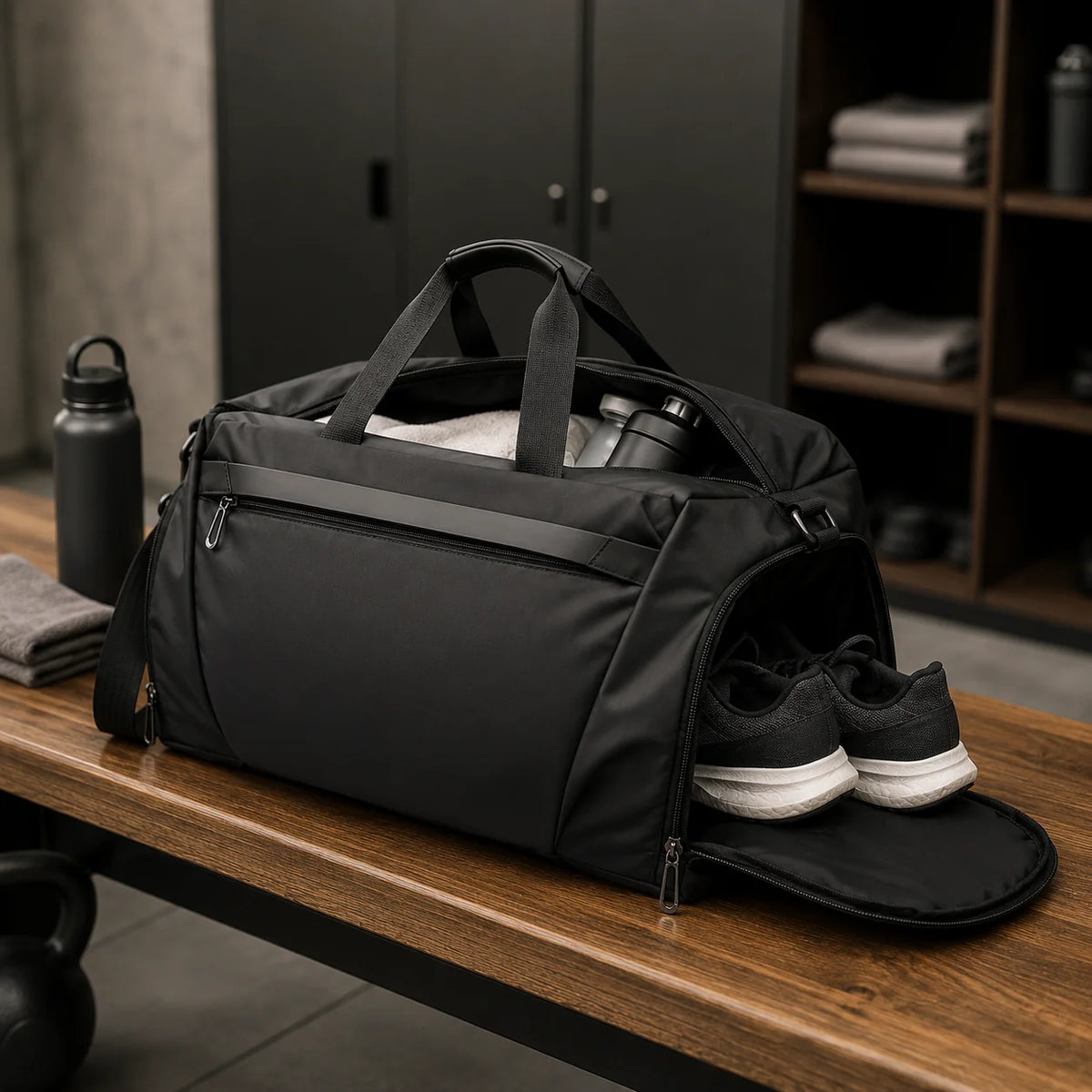 Gym Duffel Bag | Waterproof & Ventilated Shoe Compartment