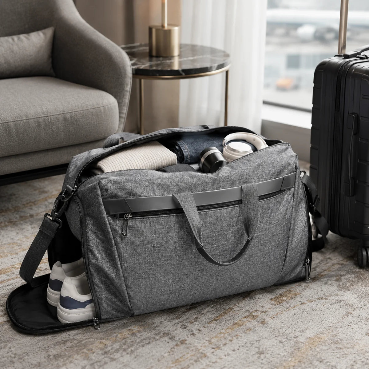 Gym Duffel Bag | Waterproof & Ventilated Shoe Compartment