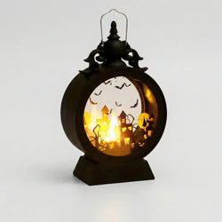 Halloween Lantern | Gothic Silhouette & Battery-Powered LED