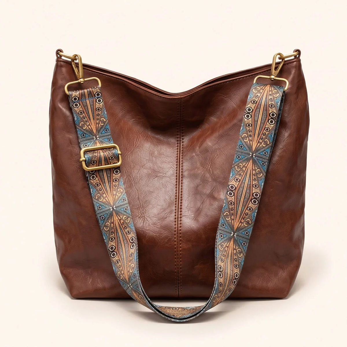 Handbag | Waterproof Leather & Vibrant Geometric Print