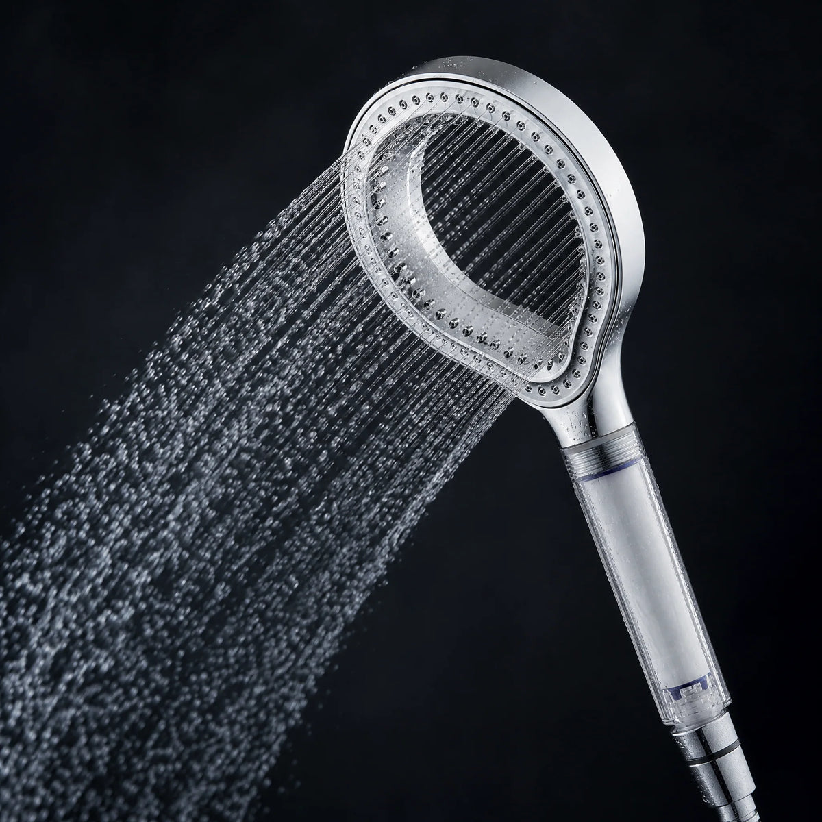 Handheld Shower Head | High-Pressure Filtered Spray | Ring Design