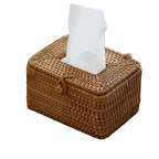 Tissue Box Cover | Handwoven Natural Rattan | Loop Closure