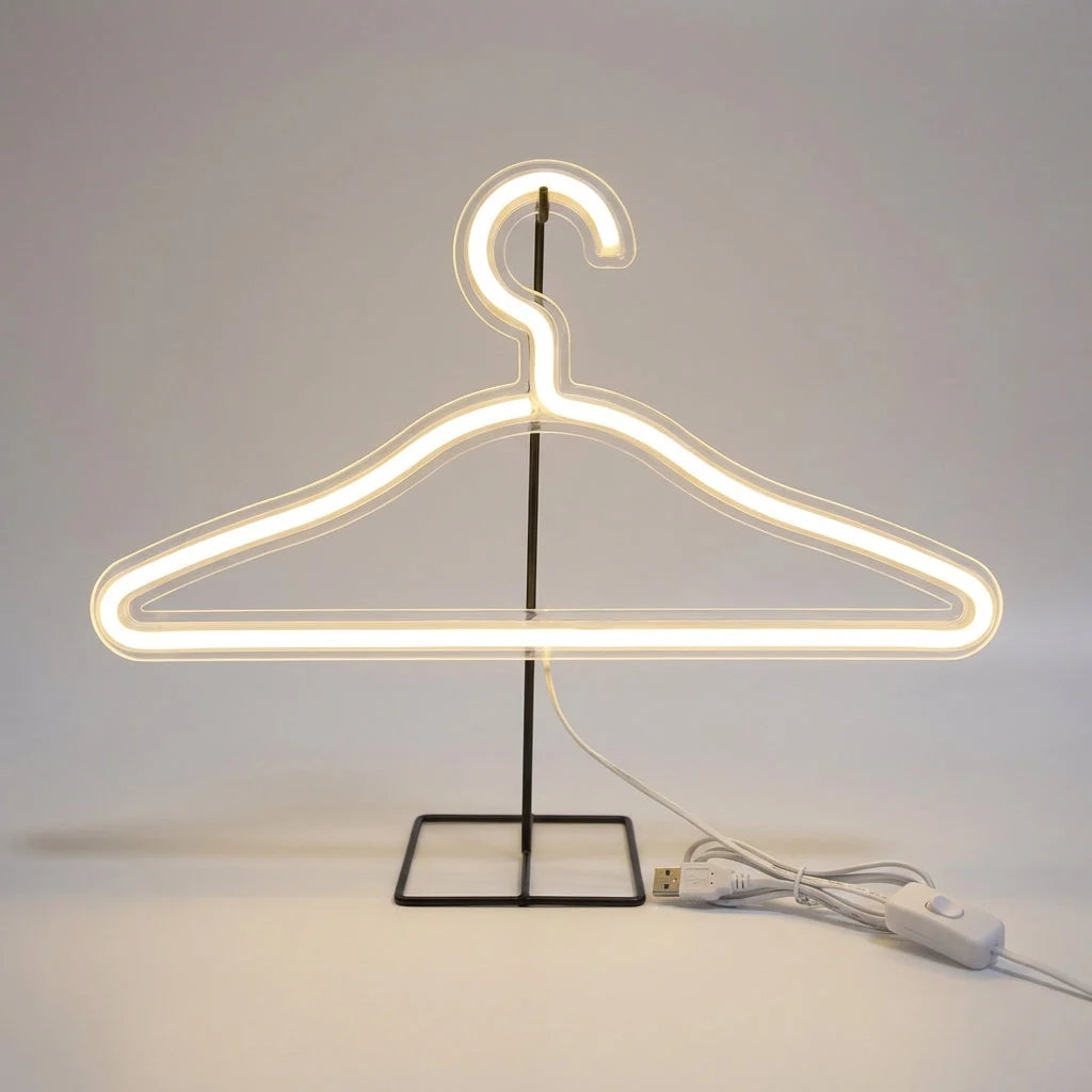 Hanger Lamp | Neon Silhouette LED & USB-Powered