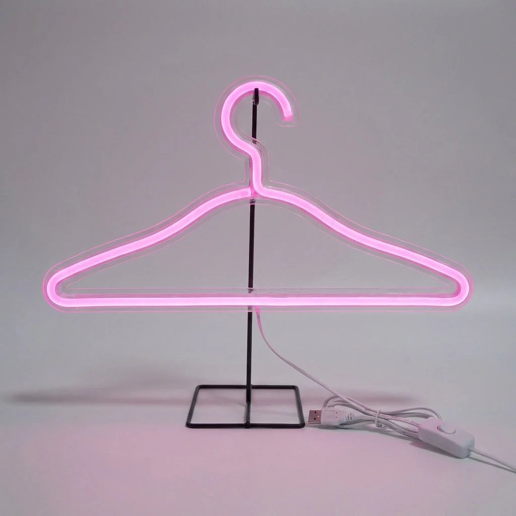 Hanger Lamp | Neon Silhouette LED & USB-Powered
