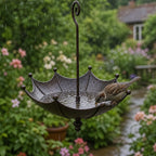 Hanging Bird Feeder & Bath | Rust-Resistant Iron