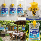 Hanging Fly Trap | Water-Soluble Bait & Disposable
