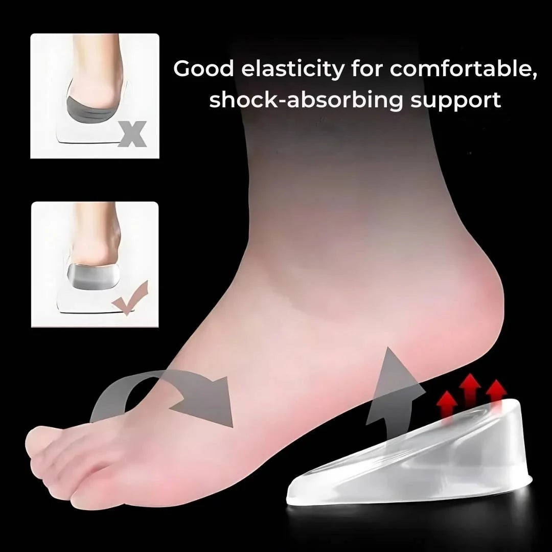 Heel Lift Inserts | Silicone Gel Cushioning & Adjustable Lift