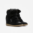 High-Top Sneakers | Hidden 5 Cm Wedge | Adjustable Hook-and-Loop Straps