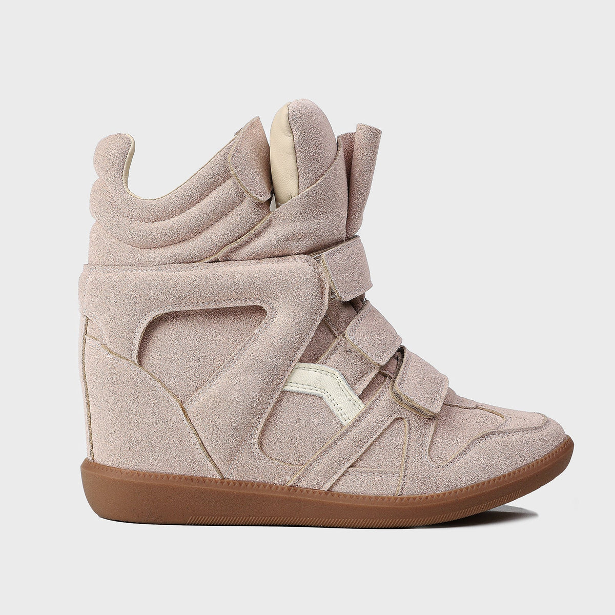 High-Top Sneakers | Hidden 5 Cm Wedge | Adjustable Hook-and-Loop Straps