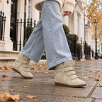 High-Top Sneakers | Hidden 5 Cm Wedge | Adjustable Hook-and-Loop Straps