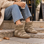 High-Top Sneakers | Hidden 5 Cm Wedge | Adjustable Hook-and-Loop Straps