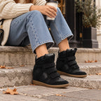 High-Top Sneakers | Hidden 5 Cm Wedge | Adjustable Hook-and-Loop Straps