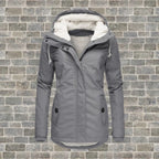 Hooded Jacket | Pleated Cotton, Lambswool Hood & Practical Pockets