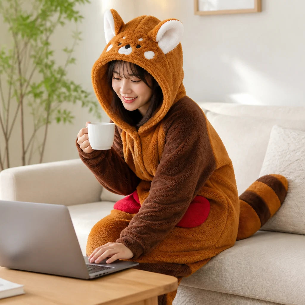 Hooded Robe | Detachable Tail & Soft Polyester