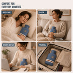 Hot Water Bottle | Extra Large Soft Knitted Cover | 2L Capacity
