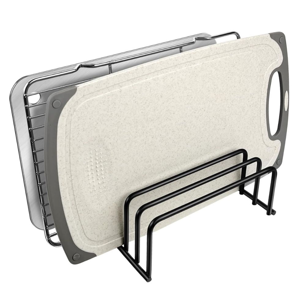 Cutting Board Organizer | Steel Frame & 5 Dividers