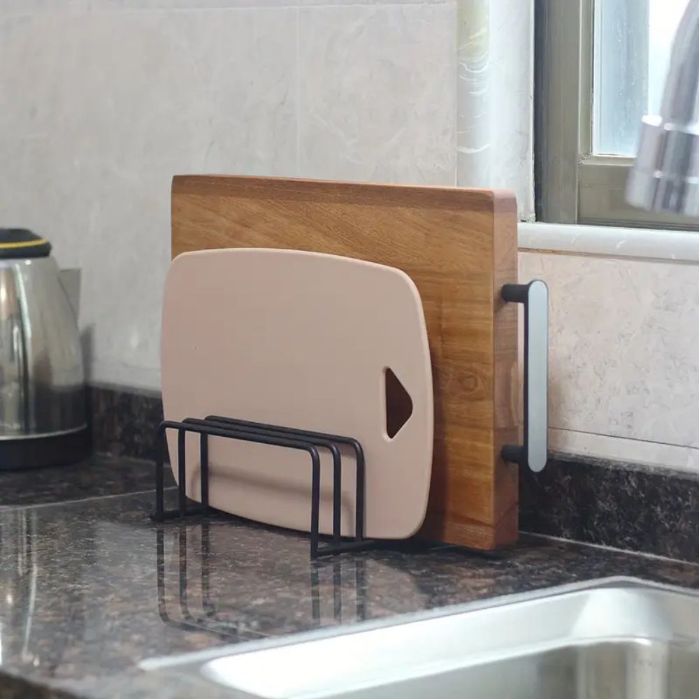 Cutting Board Organizer | Steel Frame & 5 Dividers