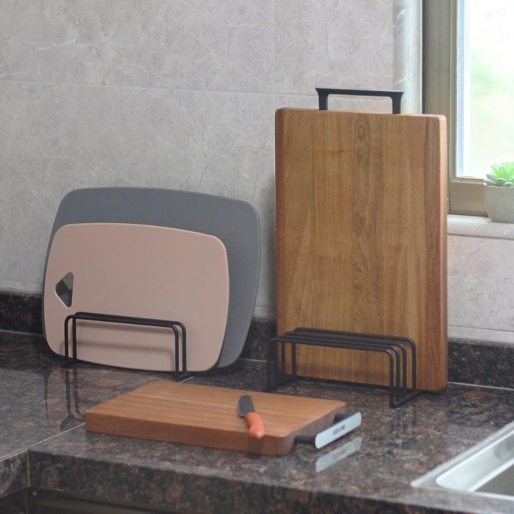 Cutting Board Organizer | Steel Frame & 5 Dividers