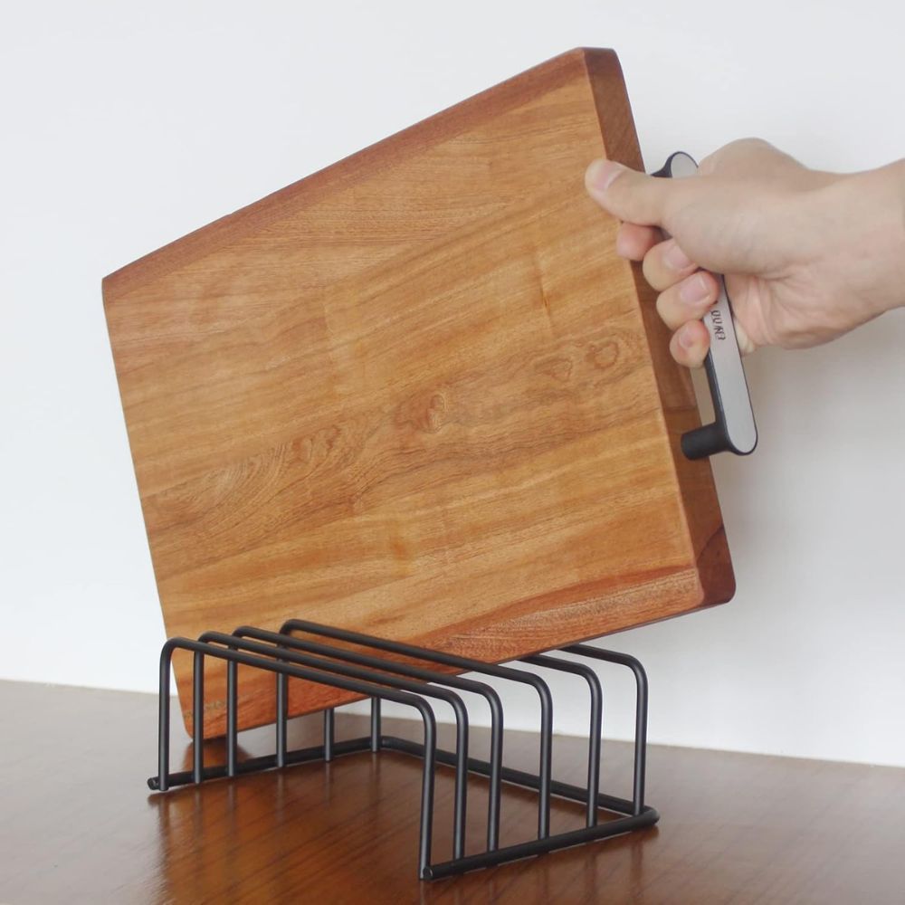 Cutting Board Organizer | Steel Frame & 5 Dividers