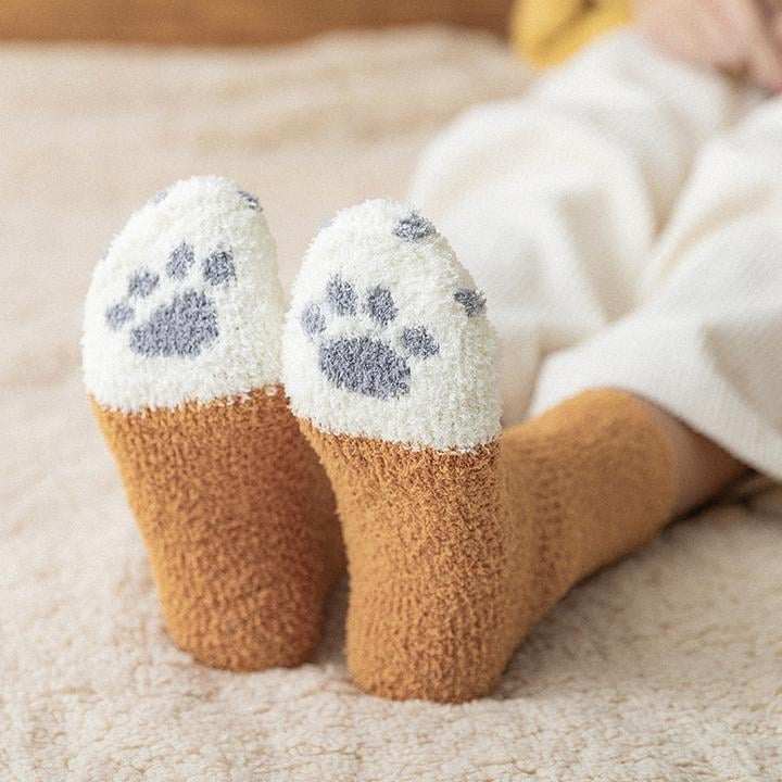 House Socks | Soft Fleece Lining & Cat Claw Design