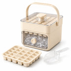 Ice Cube Tray Set | Stackable & Easy-Release | With Storage Drawer
