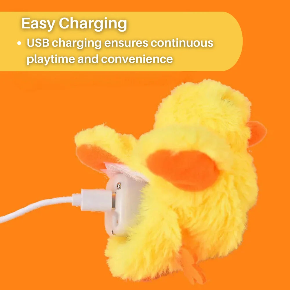 Interactive Cat Toy | Fluttering Wings & Quacking Sound | USB-Rechargeable