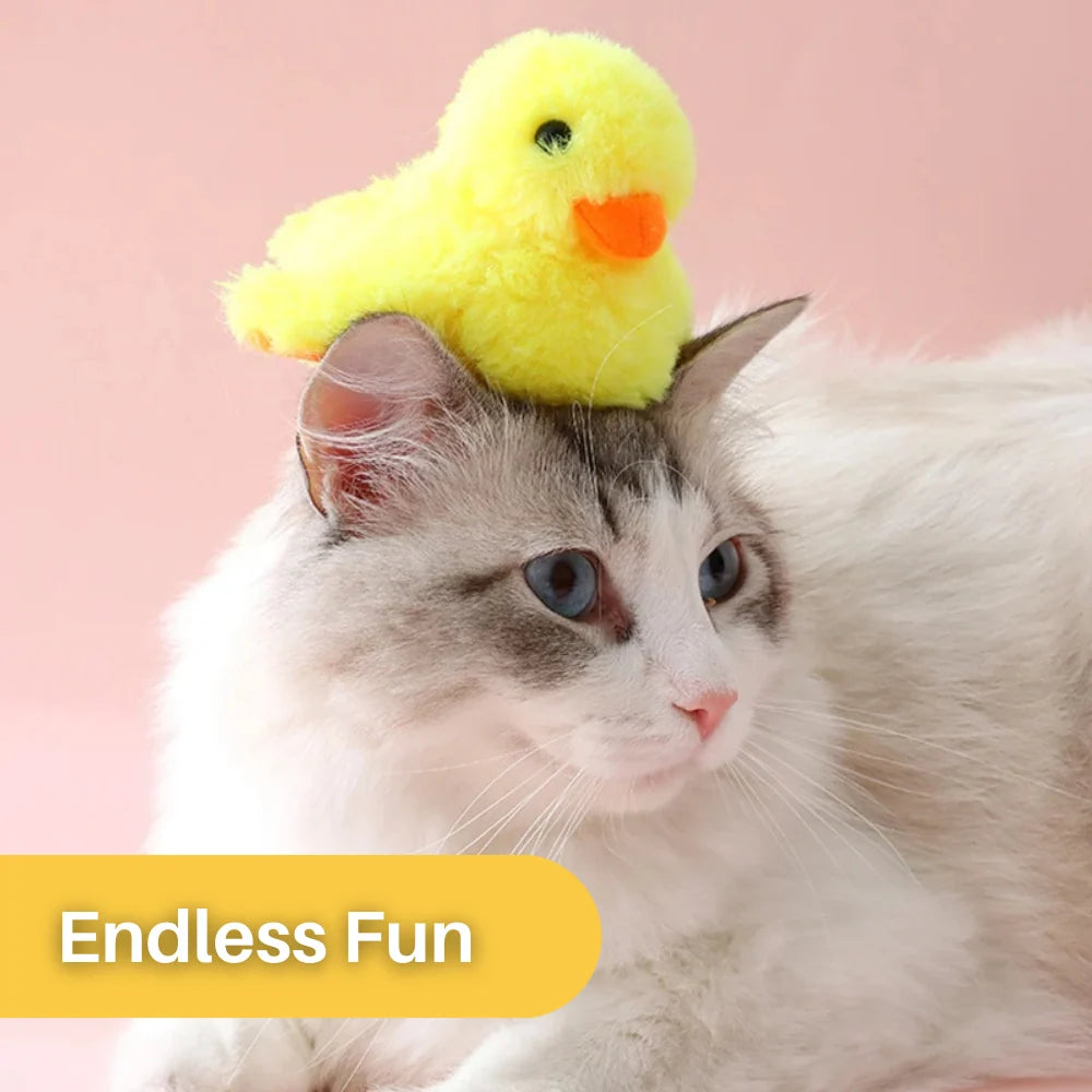 Interactive Cat Toy | Fluttering Wings & Quacking Sound | USB-Rechargeable