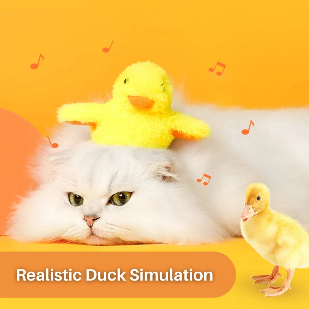 Interactive Cat Toy | Fluttering Wings & Quacking Sound | USB-Rechargeable