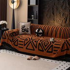 Sofa Cover | Maze Jacquard Microfiber Blend | Stitched Edges