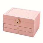 Jewellery Box | Multilayer Leather & Soft-Lined | 3 Levels