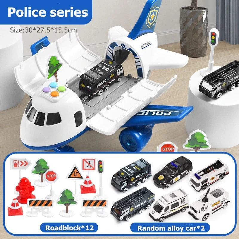 Kids Airplane Play Set | Interactive Lights & Sounds | 20-Piece Set