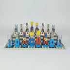 Kids Chess Set | Cartoon Pieces & Solid Wood | Includes Storage Bags