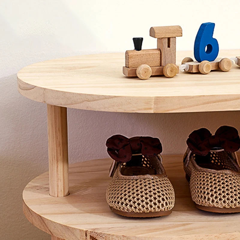 Kids Shoe Rack | Solid Pine Wood & Rounded Corners | 70 cm Long