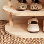 Kids Shoe Rack | Solid Pine Wood & Rounded Corners | 70 cm Long