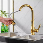 Kitchen Faucet | Pull-Out Spray Head & Copper Finish