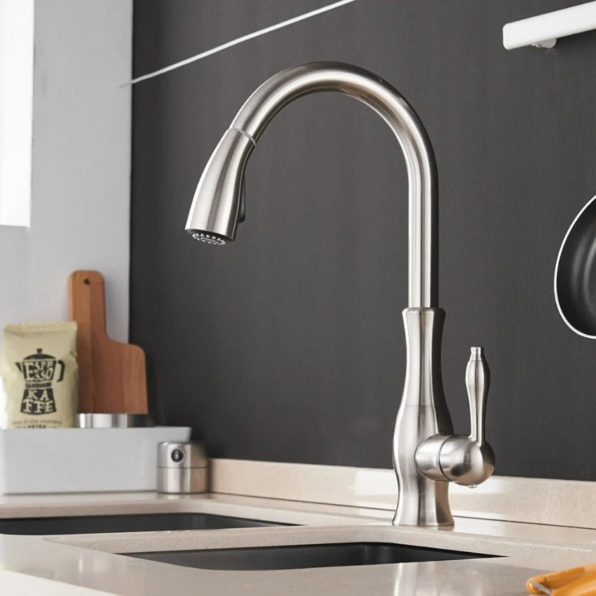 Kitchen Faucet | Pull-Out Spray Head & Copper Finish