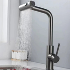 Kitchen Faucet | Pull-Out Spray Hose & Metal Body | Single-Lever Control