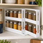 Kitchen Organizer Set | Pull-Out Under-Sink & Swivel Spice Rack | Set of 3